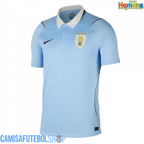 Camisa de time de futebol Uruguai Replicas 1º Equipamento Mundo 2026 Manga Curta